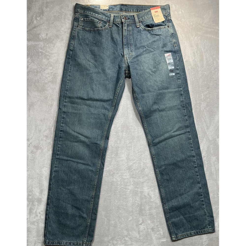 Levi's 559 Jeans Relaxed Straight 36x34 Blue Cotton Denim NEW